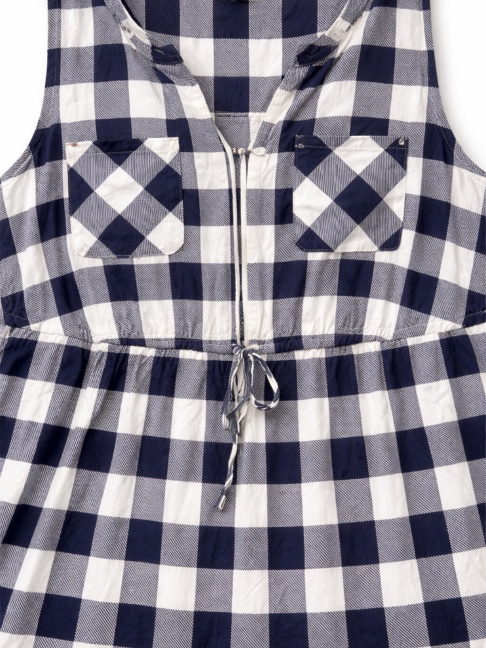 Torrid 3 Buffalo Plaid Midi Dress Navy White Sleeveless Plus Size 3X - Picture 6 of 11